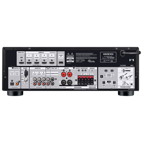 Récepteur AV Ultra HD 4K à 7.2 canaux Dolby Atmos TX-SR494 d'Onkyo