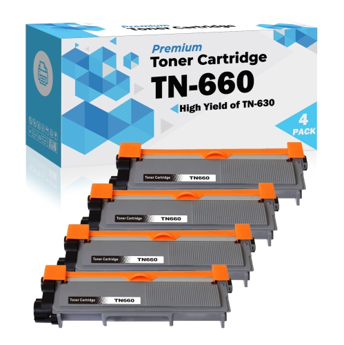 ULTRA TONER  4 Packs Deal Superior Brother Tn660 Compatible Toner Cartridge for Brother Printer In Black