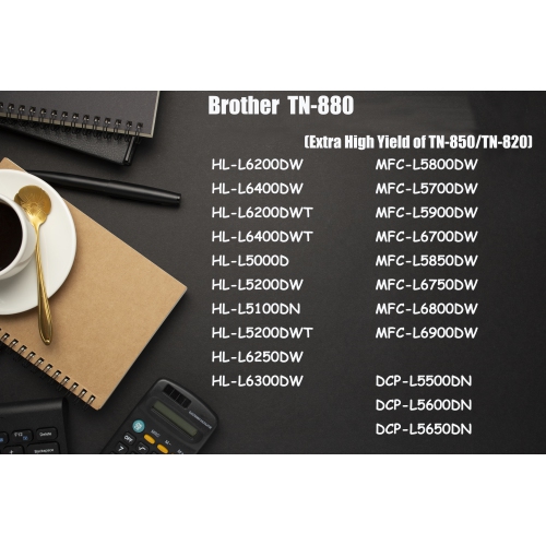 Ultra Toner™ New Superior Brother TN880 Black High Capacity Compatible Toner Cartridge-Brother Printer