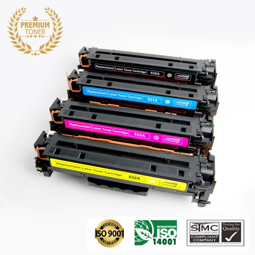 Ultra Toner™ 4 COLORS COMBO - HP 304A BK/M/Y/C Toner Cartridge Premium Quality！