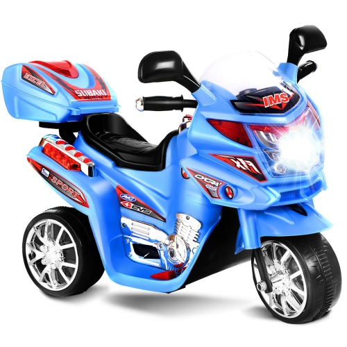 Costway Kids Ride On Motorcycle 3 Wheel 6V Battery Powered Electric Toy Power Bicycle