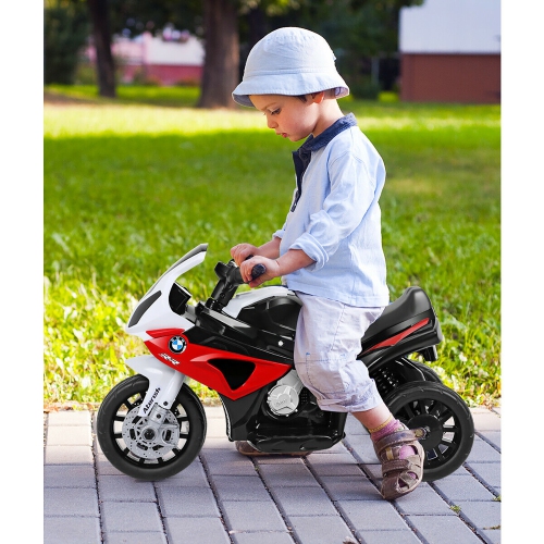 Costway Kids Ride On Motorcycle BMW Licensed 6V Electric 3 Wheels Bicycle w/ Music&Light