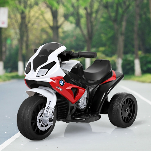 Costway Kids Ride On Motorcycle BMW Licensed 6V Electric 3 Wheels Bicycle w/ Music&Light