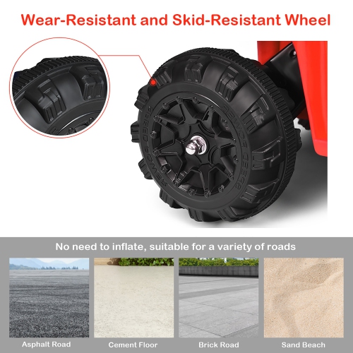 Costway 6V Battery Powered Kids Ride On ATV 4-Wheeler Quad w/ MP3 & LED Headlight