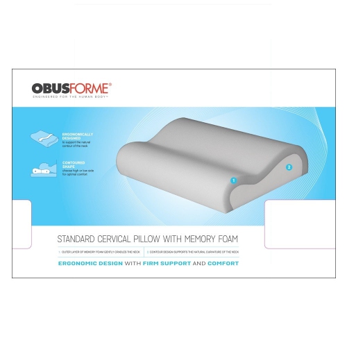 Obusforme Standard Cervical Pillow w/Memory Foam