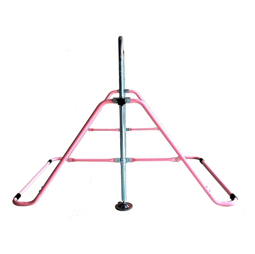 ProFitKid Kids Jungle Gym Gymnastics Monkey Bars Expandable Tower Junior Training Bar Indoor Foldable Pink