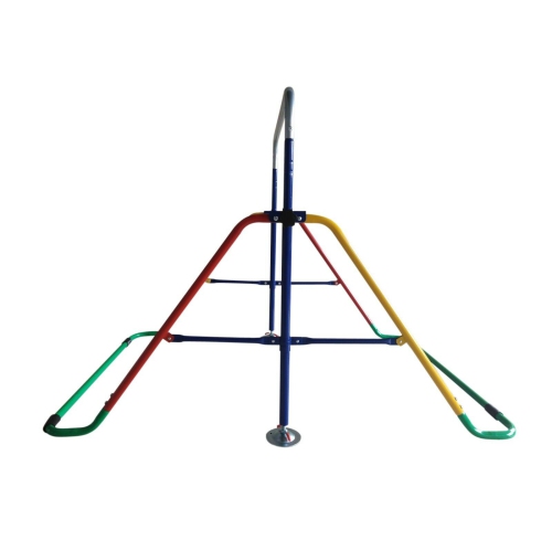 GymPros 4-1 Kids Jungle Gym Monkey Bar Horizontal Gymnastics Kip Bar Adjustable Swing Set & Trapeze Rings & Basketball