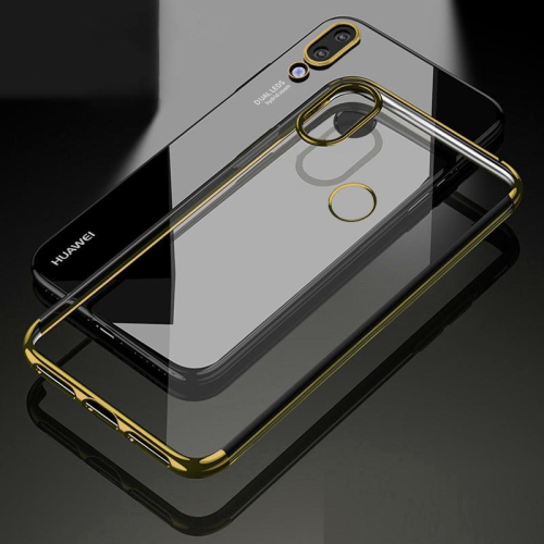 PANDACO Gold Trim Clear Case for Huawei P20 Lite