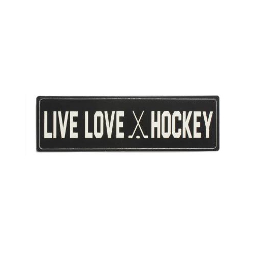 "Live Love Hockey" Metal Wall Plaque