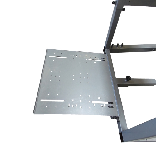 GTR Simulator GTA-F Model Triple or Single Monitor Stand with Black/Red Adjustable Leatherette Seat