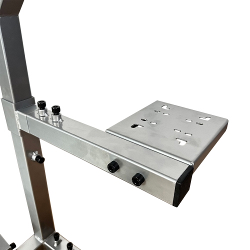 GTR Simulator GTA-F Model Triple or Single Monitor Stand with Black/Red Adjustable Leatherette Seat