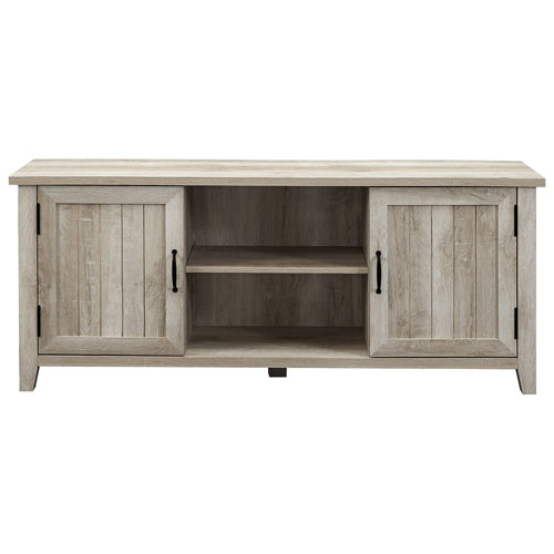 Winmoor Home Modern Farmhouse 64" TV Stand White Oak Best Buy Canada