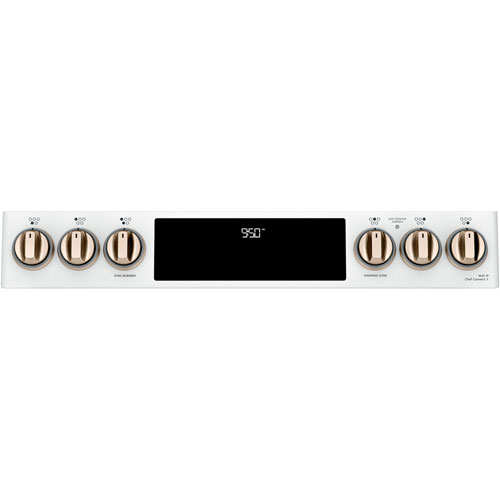 Café 30" Convection Double Oven 5-Element Slide-In Induction Range (CCHS950P4MW2) - Matte White
