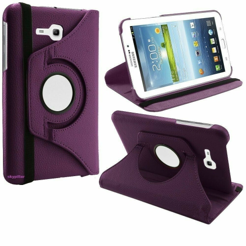 【CSmart personnalisé de 360 tablette en cuir rotatif sur support intelligent pour Tab E Lite de 7.0 po T110 T113 T115, violet