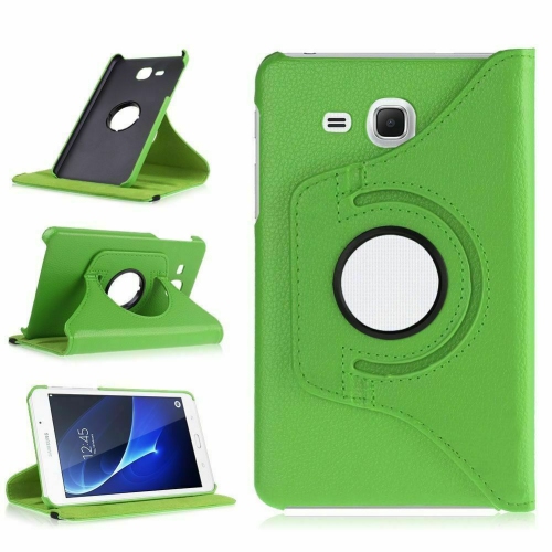 【CSmart】 360 Rotating Leather Tablet Case Smart Stand Cover for Samsung Tab A 7.0" T280 T285, Green