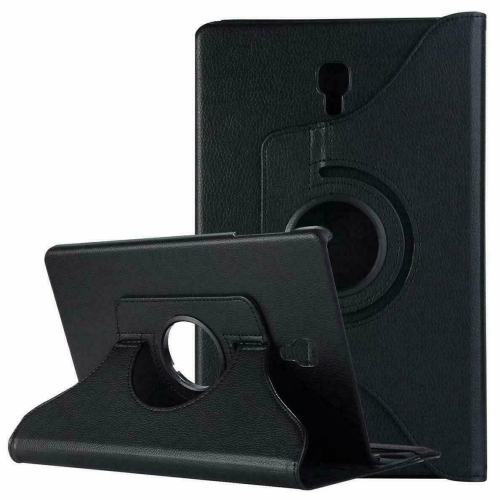 【CSmart】 360 Rotating Leather Tablet Case Smart Stand Cover for Samsung Tab A 8.0" 2018 2019 T387, Black