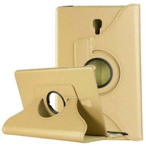 【CSmart】 360 Rotating Leather Tablet Case Smart Stand Cover for Samsung Tab A 8.0" 2017 T380 T385, Gold