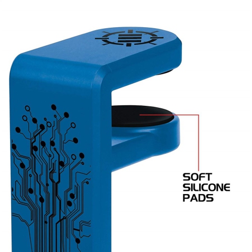 Enhance PC Gaming Headset Holder Hook Hanger Mount Blue