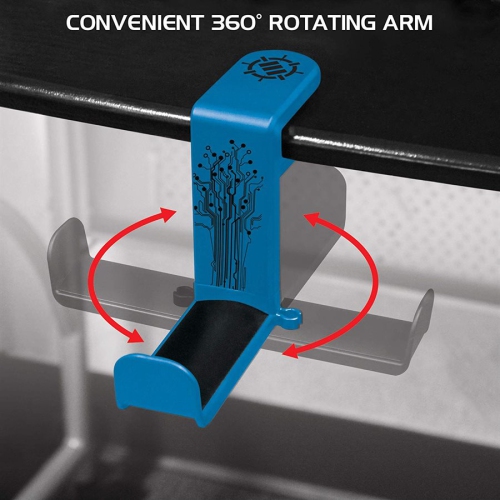 Enhance PC Gaming Headset Holder Hook Hanger Mount Blue