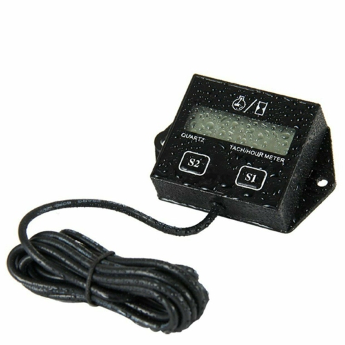 Tach/Hour Meter HM011A: LCD gasoline Inductive Tachometer for Paramotors, Microlights, Marine Engines, Pumps, Generators, Boats, Motor Cycles,