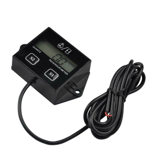 Tach/Hour Meter HM011A: LCD gasoline Inductive Tachometer for Paramotors, Microlights, Marine Engines, Pumps, Generators, Boats, Motor Cycles,