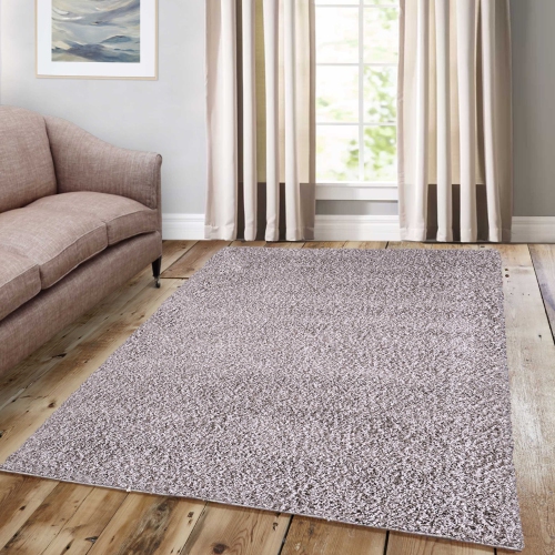 A2z Rug Silver Shaggy Warm Rug Cozy Soft Fluffy Modern Plain