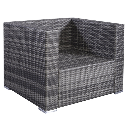 Costway 6pcs Patio Rattan Sofa Furniture Set Couch interchangeable 2 sets of cushion