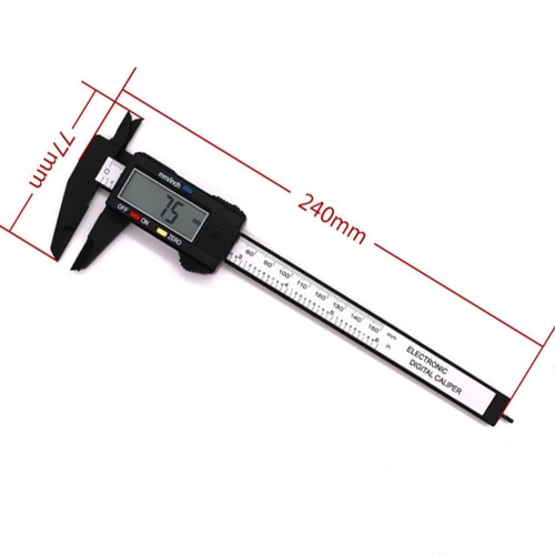 150mm LCD Digital Vernier Caliper Electronics Caliber Carbon Fiber Micrometer