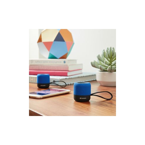 Verbatim Speaker System - Wireless Speaker(s) - Portable - Battery Rechargeable - Blue
