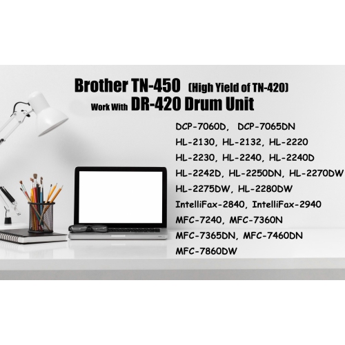 Ultra Toner™ Toner & Drum COMBO - Superior Compatible Brother TN450 & DR420 for Brother Printer