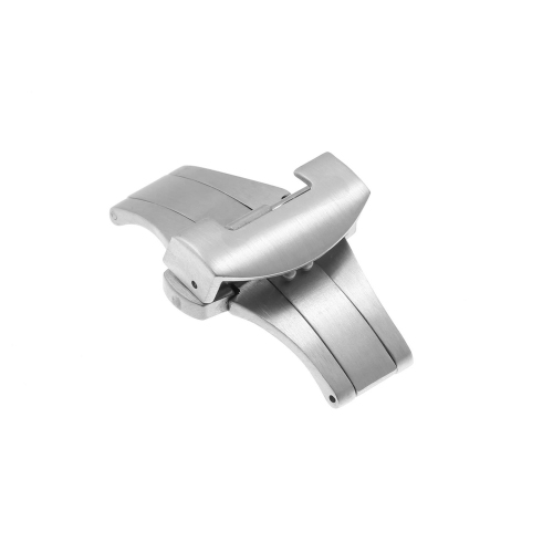 StrapsCo Stainless Steel Deployant Deployment Clasp Buckle for Panerai Watch Band Strap - 22mm - Brushed Silver