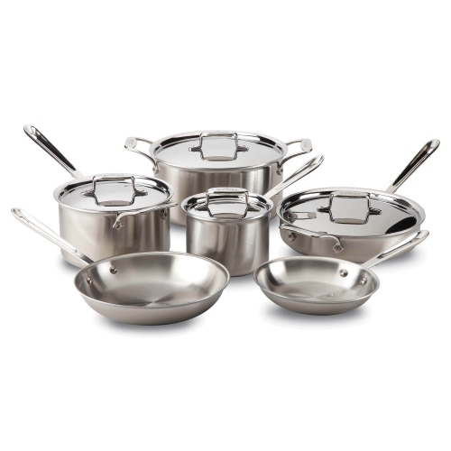ALL-CLAD  D5 Brushed Stainless Steel 10-Piece Cookware Set