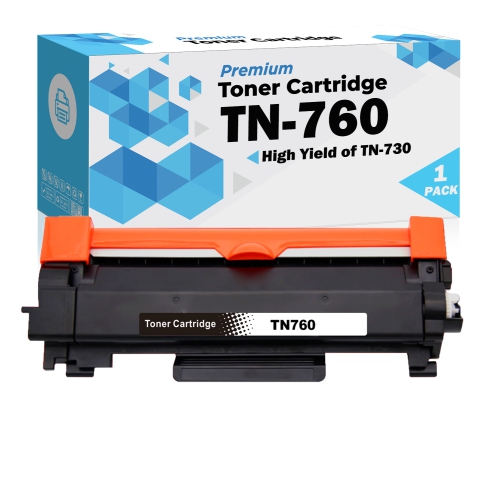 ULTRA TONER  New Superior Brother Tn760 (No Chip) High Capacity Compatible Toner Cartridge-Brother Printer In Black
