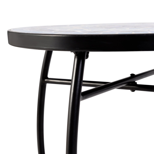 Costway Accent Style Steel Table Plant Stand Cobalt Scheme Garden Outdoor Indoor Blue