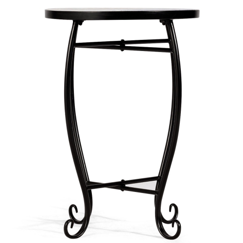 Costway Accent Table Plant Stand Scheme Steel Ocean Outdoor Indoor Garden