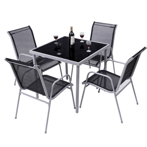 Costway 5 Pcs Bistro Set Garden Set Of Chairs And Table Outdoor Patio Furniture Best Buy Canada