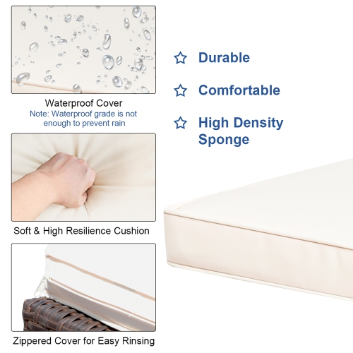 Costway 3-Piece Outdoor Patio Bar Height Bistro Set Rattan Wicker Table&2 Stools Brown