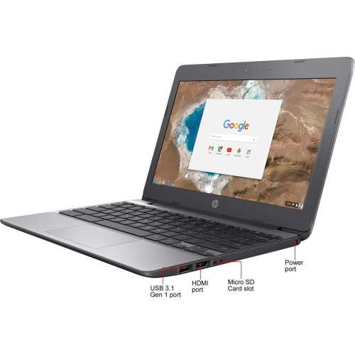 HP Chromebook 11 - Intel Celeron N3050 - 4GB LPDDR3 - 16GB eMMC - Chrome OS - Charcol Grey by HP - Refurbished condition - Image 7