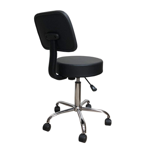 Deluxe Round Height Hydraulic Adjustable Rolling Stool, Great for Spa Tattoo Doctor Office or Home Use
