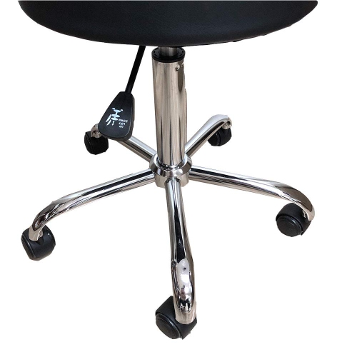 Deluxe Round Height Hydraulic Adjustable Rolling Stool, Great for Spa Tattoo Doctor Office or Home Use