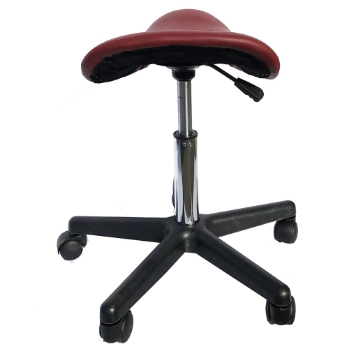 Black Deluxe Round Adjustable Rolling Stool, Great for Spa Facial Massage Tattoo Doctor Technician Office or Home