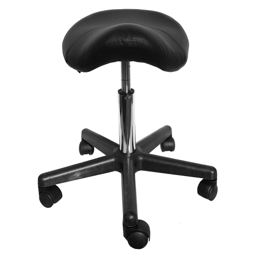 Black Hydraulic Saddle Massage Stool Ergonomic Comfortable Rolling Adjustable Salon Swivel Saddle Seat