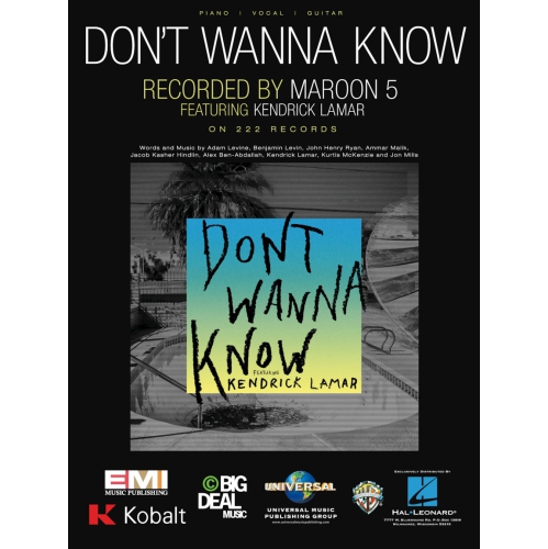 SheetMusic Don’t Wanna Know - Maroon 5 et Kendrick Lamar