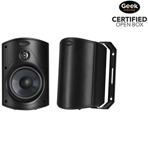 Open Box - Polk Audio Atrium 4 80-Watt All-Weather Outdoor Speaker - Black - Pair