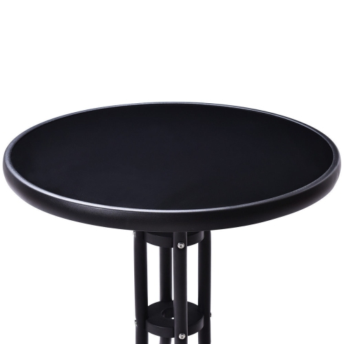 Gymax 3 Pcs Bistro Set Garden Backyard Table Folding Chairs Outdoor Patio Furniture