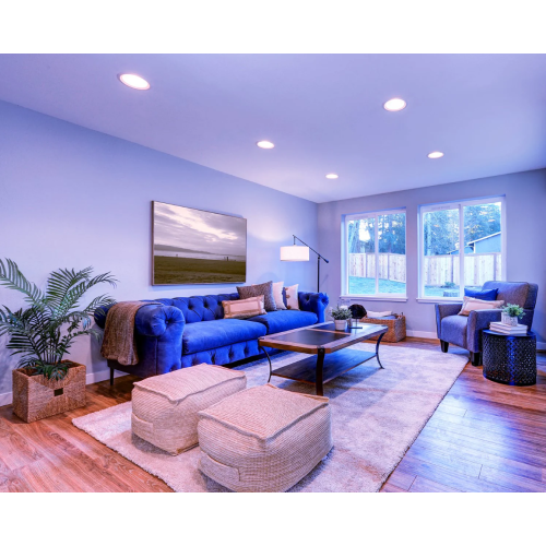 BAZZ Smart Home 6-in Wi-Fi RGB Tunable Slim Disk LED Recessed Fixture Kit White