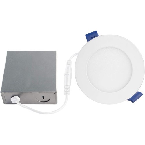 BAZZ Slim Disk 4 ¼ in. Matte White Integrated LED Recessed Fixture Kit