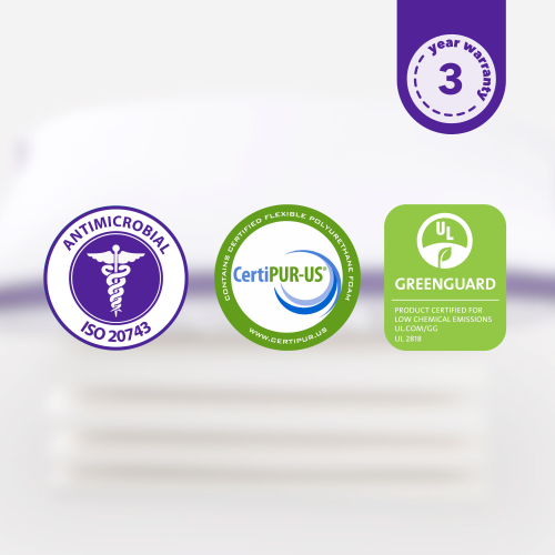 Oreiller antimicrobien en mousse à mémoire de Polysleep | Oreillers hypoallergéniques réglables pour le cou et le corps, mousse à mémoire de qualité