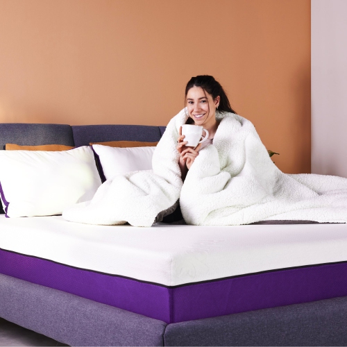 Polysleep Matelas en Mousse Mémoire Antimicrobienne – Housse Respirante et Hydrofuge - 100% Fabriqué au Canada, Lit Hybride de Qualité Supérieure -