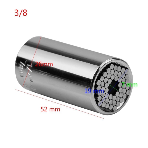 Stanz 1/4" - 3/4" 7-19mm Universal Gator Socket Adapter Grip with 3/8" Power Drill Adapter Set